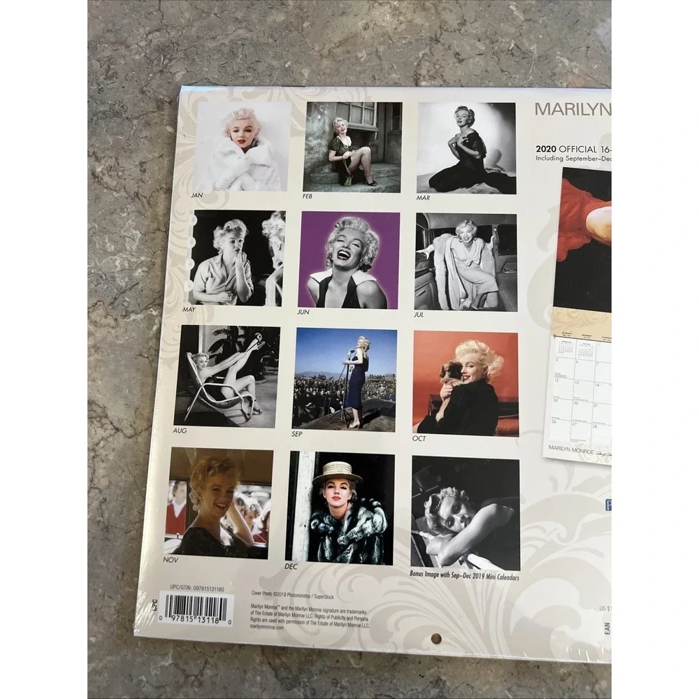 Plato Marilyn Monroe Wall Calendar - 16-Month 2020 Calendar, 12